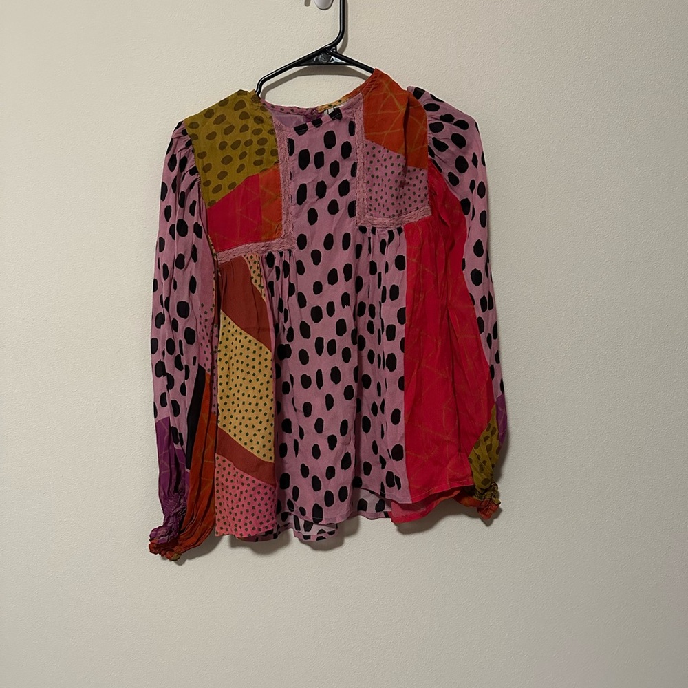 Anthropologie Bl^nk London boho Miranda Peasant Blouse size XS - Picture 2 of 8